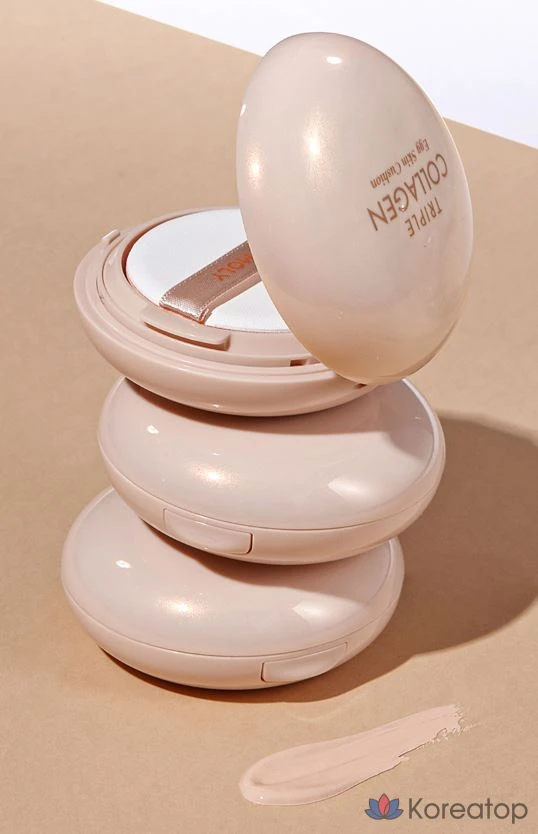 Кушон-основа Tony Moly Triple Collagen Egg Skin Cushion Foundation, оттенок 02 Warm Beige, 15 г, 1 шт.