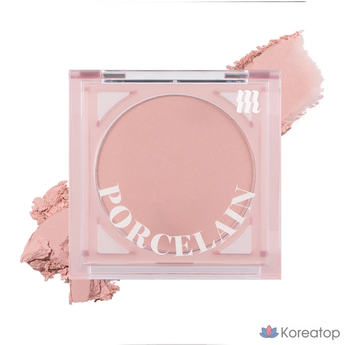 Румяна MERZY Porcelain Cheek Blusher, оттенок Bloom Pink, 4.2 г, 1 шт.