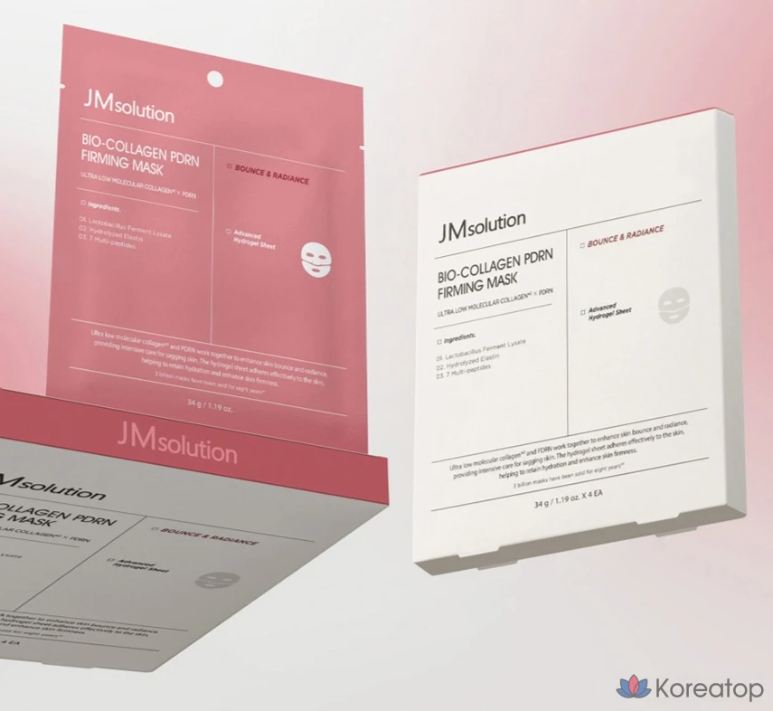 Тканевая маска для лица JM Solution Bio Collagen PDRN Firming Mask, 34 г, 24 шт., фото 4
