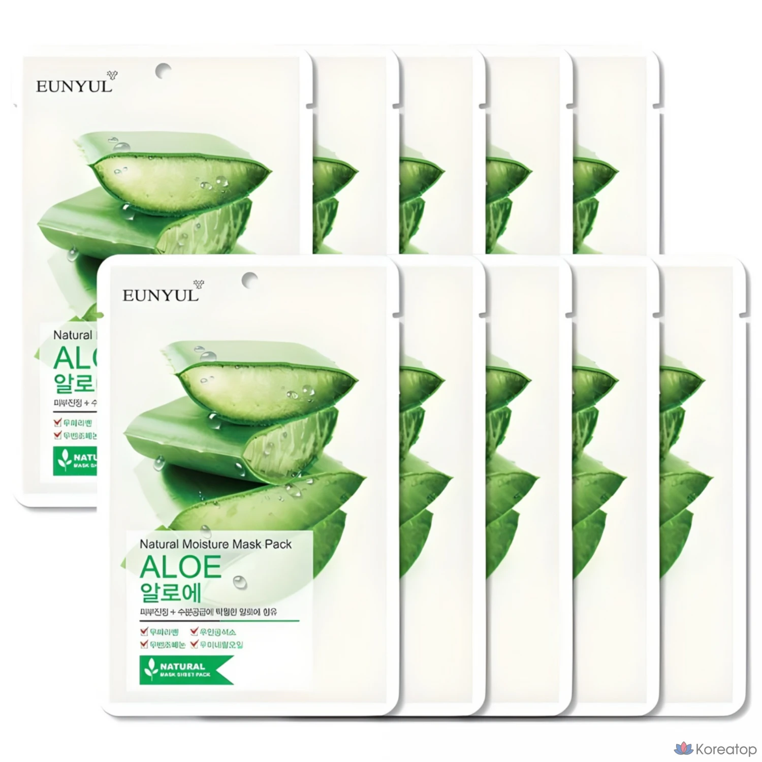 Тканевая маска для лица Eunyul Natural Aloe Mask, 30 шт.