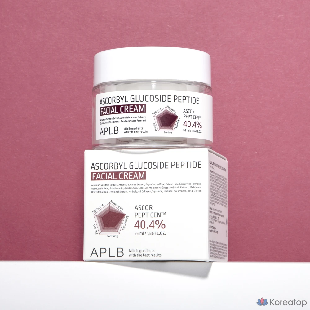 Крем для лица APLB Ascobyl Glucoside Peptide Facial Cream, 55 мл, 1 шт.