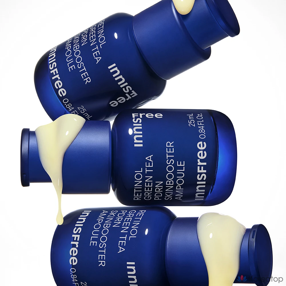 Ампульная сыворотка Innisfree Retinol Green Tea PDRN Skin Booster Ampoule, 25 мл, 1 шт.