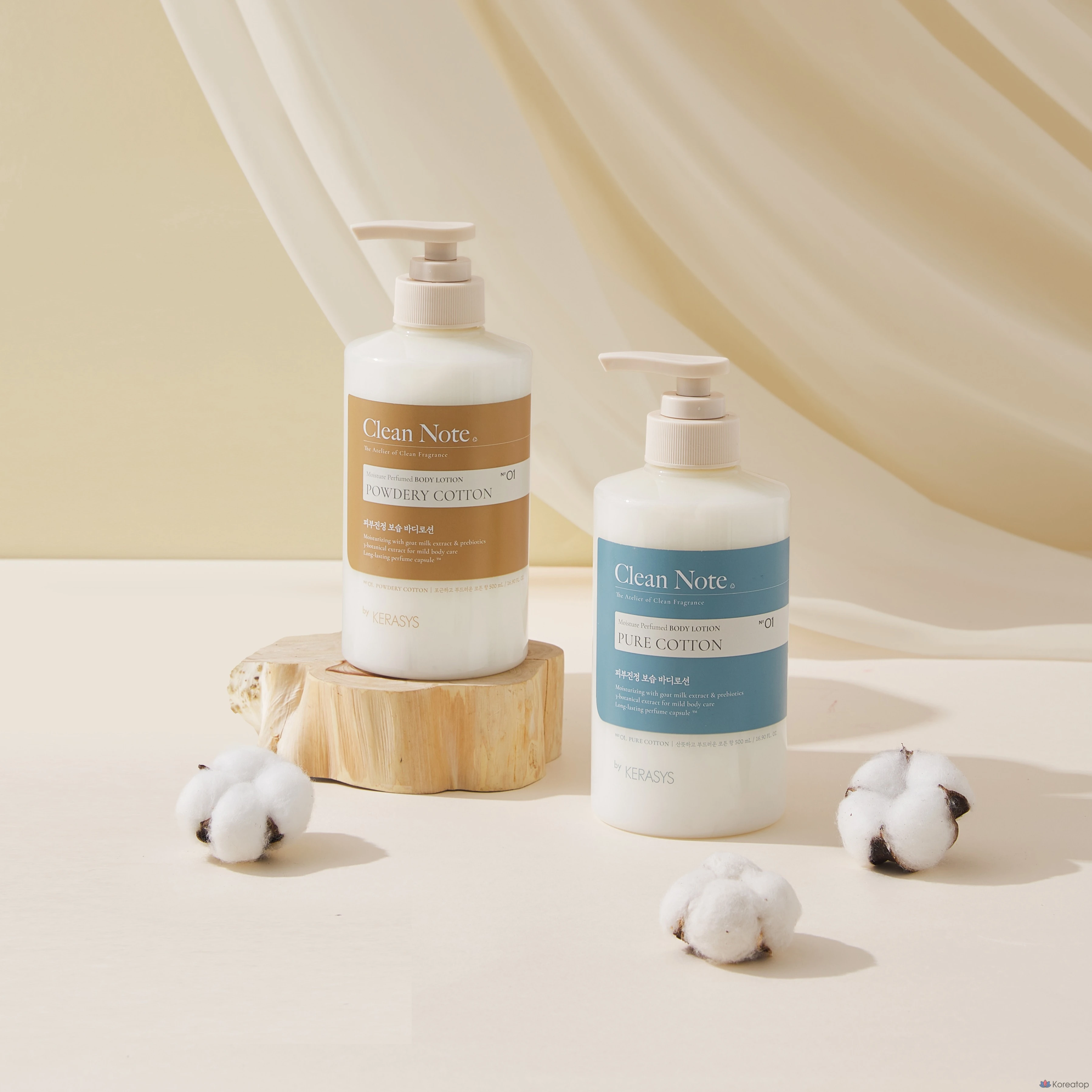 Лосьон для тела KeraSys Clean Note Body Lotion Pure Cotton, 500 мл, 1 шт.