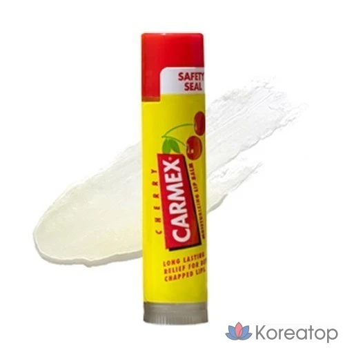 Бальзам для губ Carmex Moisturizing Lip Balm Stick, аромат Cherry, 12.75 г, 3 шт., фото 2