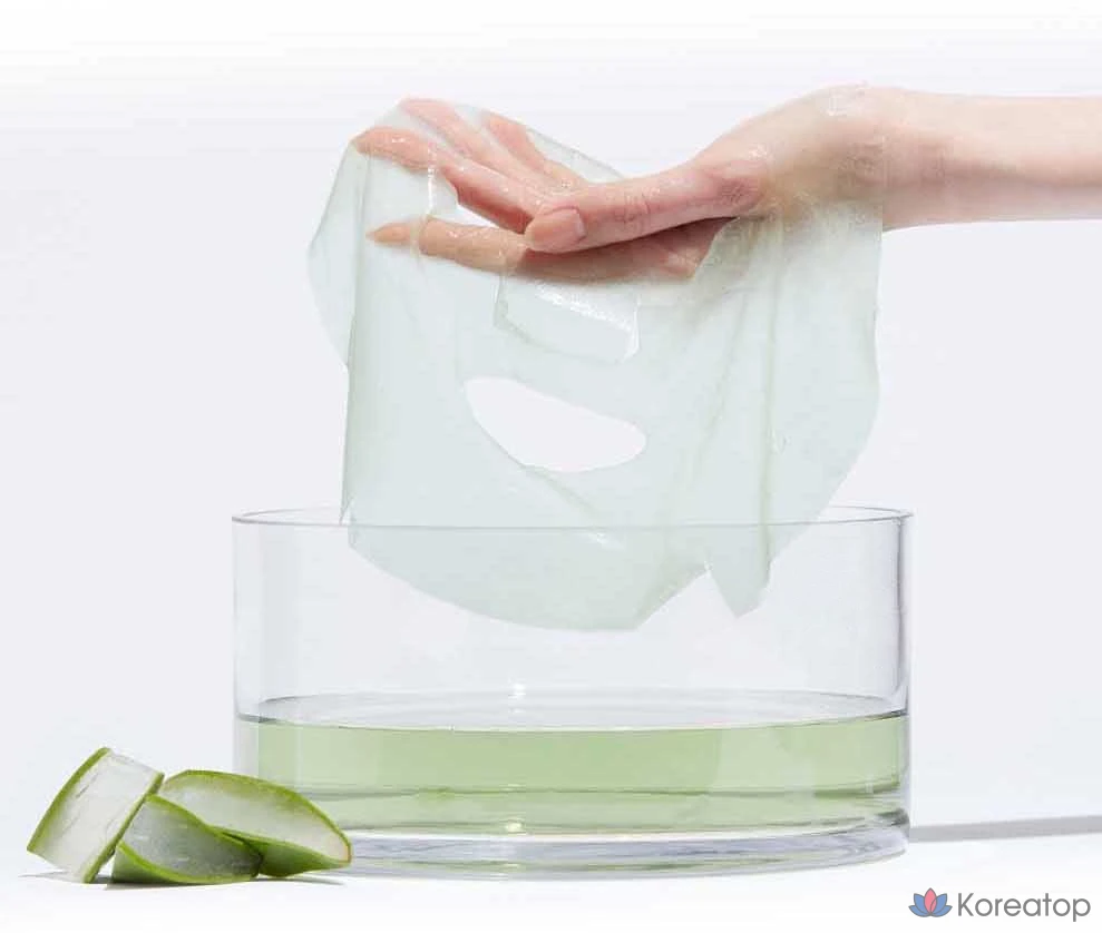 Тканевая маска для лица KIM JEONG MOON Aloe La Sense Roe Cure Realoe Phyto Green Ampoule Mask, 10 шт.