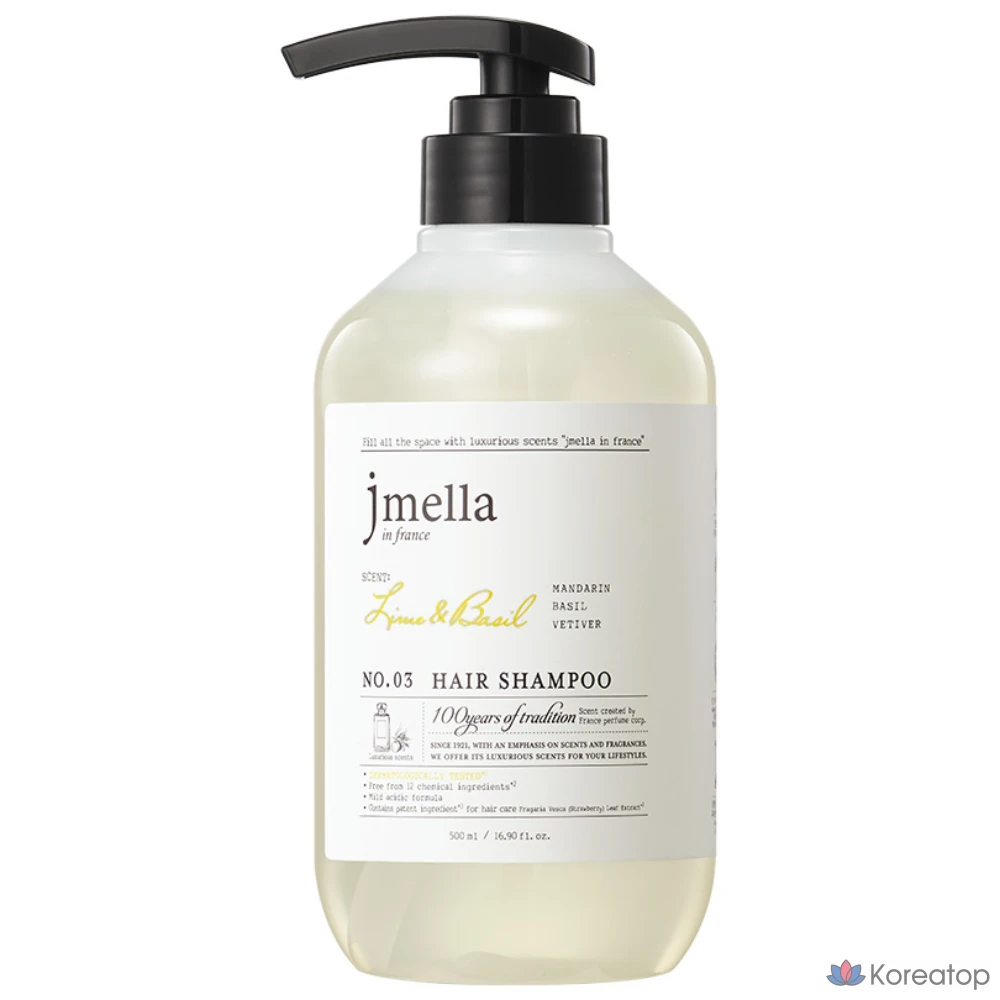Шампунь Jmella In France Lime &amp; Basil Hair Shampoo Citrus, 500 мл, 1 шт.