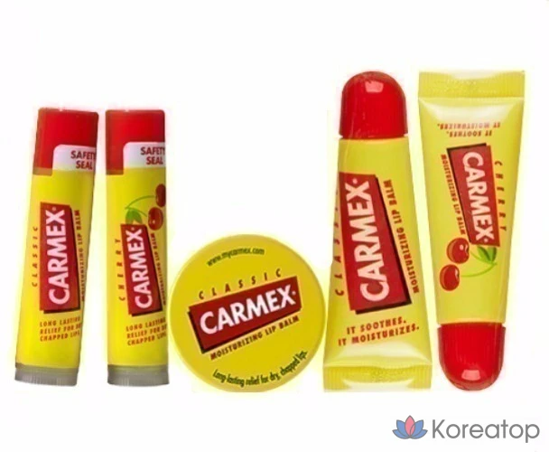 Бальзам для губ Carmex Moisturizing Lip Balm Stick, аромат Cherry, 12.75 г, 3 шт., фото 3