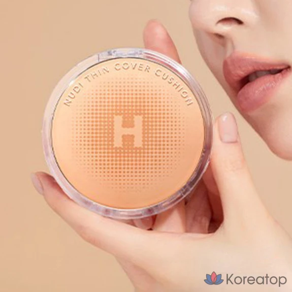 Кушон HANSKIN Nudie Thin Cushion Foundation, оттенок Pure Beige, 12 г, 1 шт., фото 4