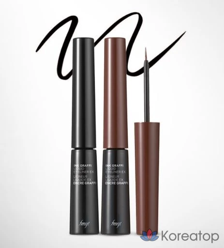 Жидкая подводка для глаз FMGT Ink Graffiti Liquid Liner EX, оттенок 02 Deep Brown, 5.5 г, 1 шт.