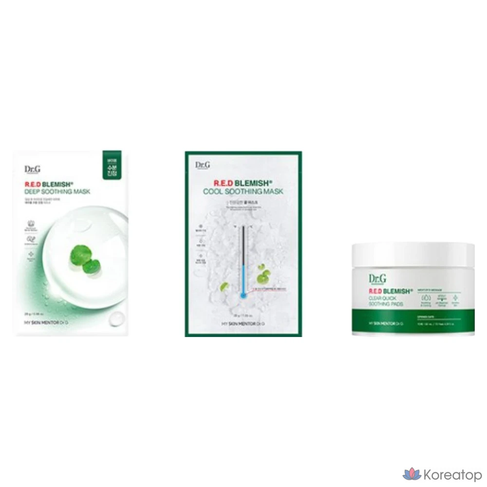 Успокаивающая маска для лица Dr. G Red Blemish Deep Soothing Mask, 280 г, 10 шт.