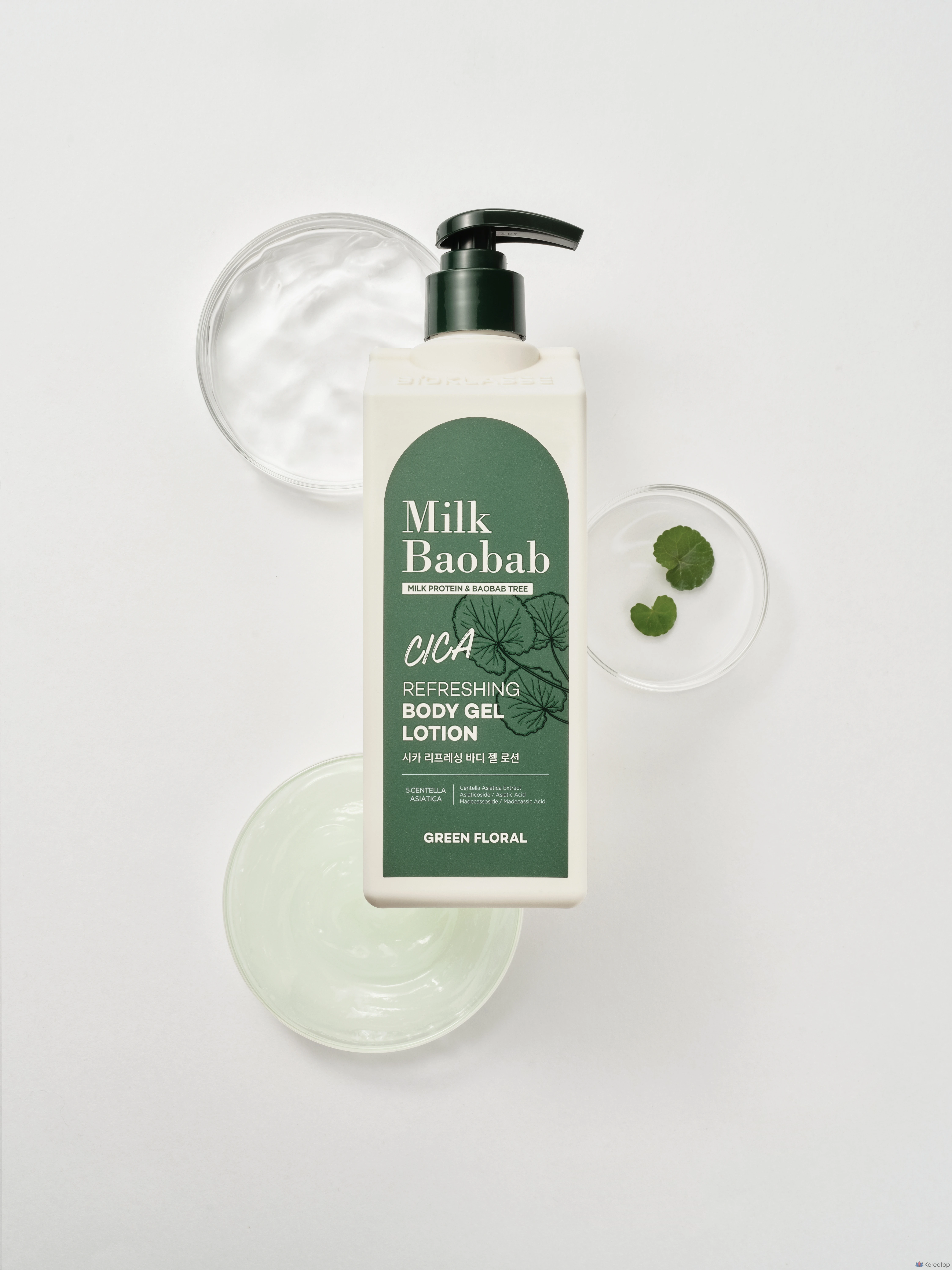 Лосьон-гель для тела Milk Baobab Cica Refreshing Body Gel Lotion Green Floral, 500 мл, 1 шт.