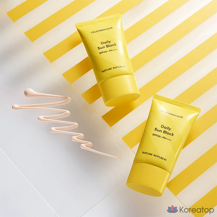 Солнцезащитный крем Nature Republic California Aloe Daily Sun Block SPF50+ PA++++, 57 мл, 1 шт.