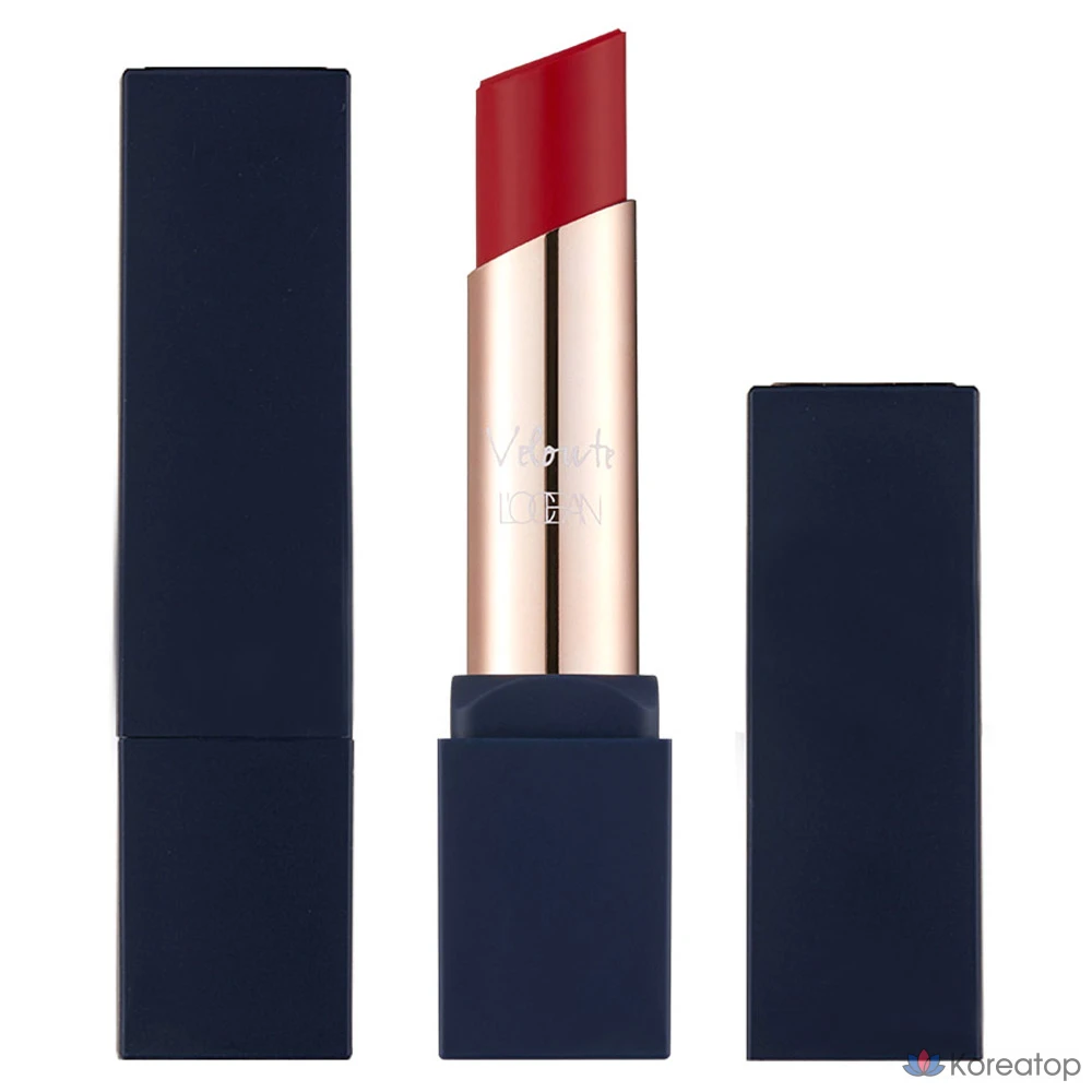 Губная помада L'OCEAN Velvet Chiffon Matte Lipstick, оттенок Midnight Red, 4 г, 1 шт.