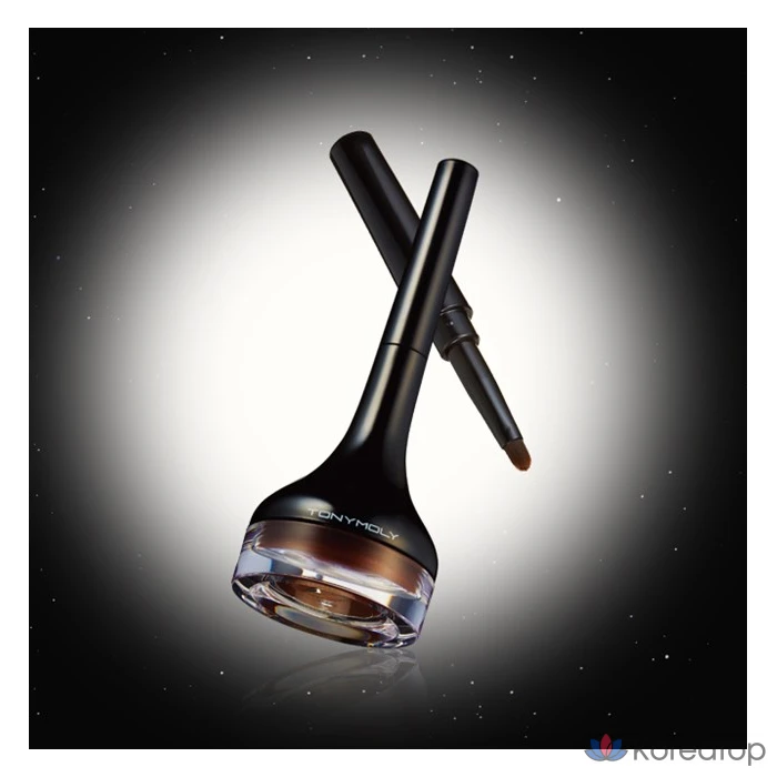 Гель-подводка для глаз Tony Moly Back Gel Eyeliner Long Brush, оттенок 2 Brown, 1 шт.