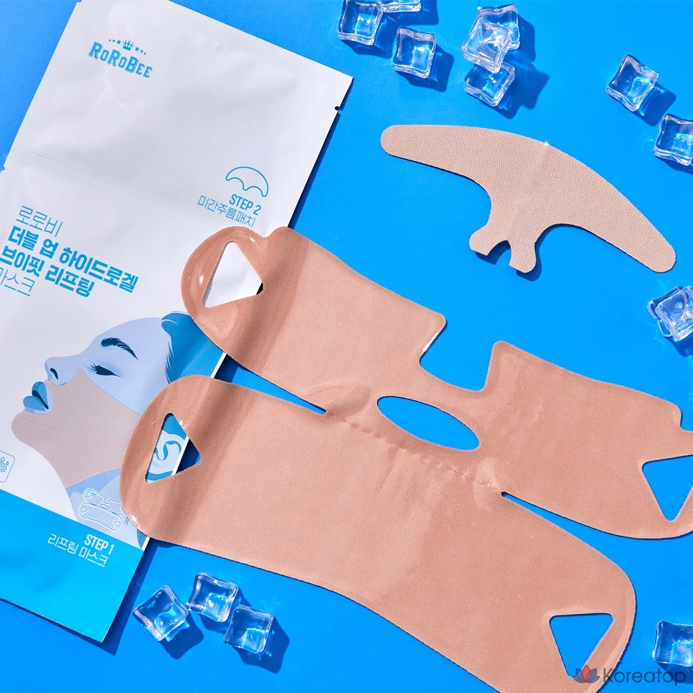Тканевая маска для лица LOLO SKINNY Double Up Collagen Hydrogel V-Line Lifting Mask Sheet, 10 шт.