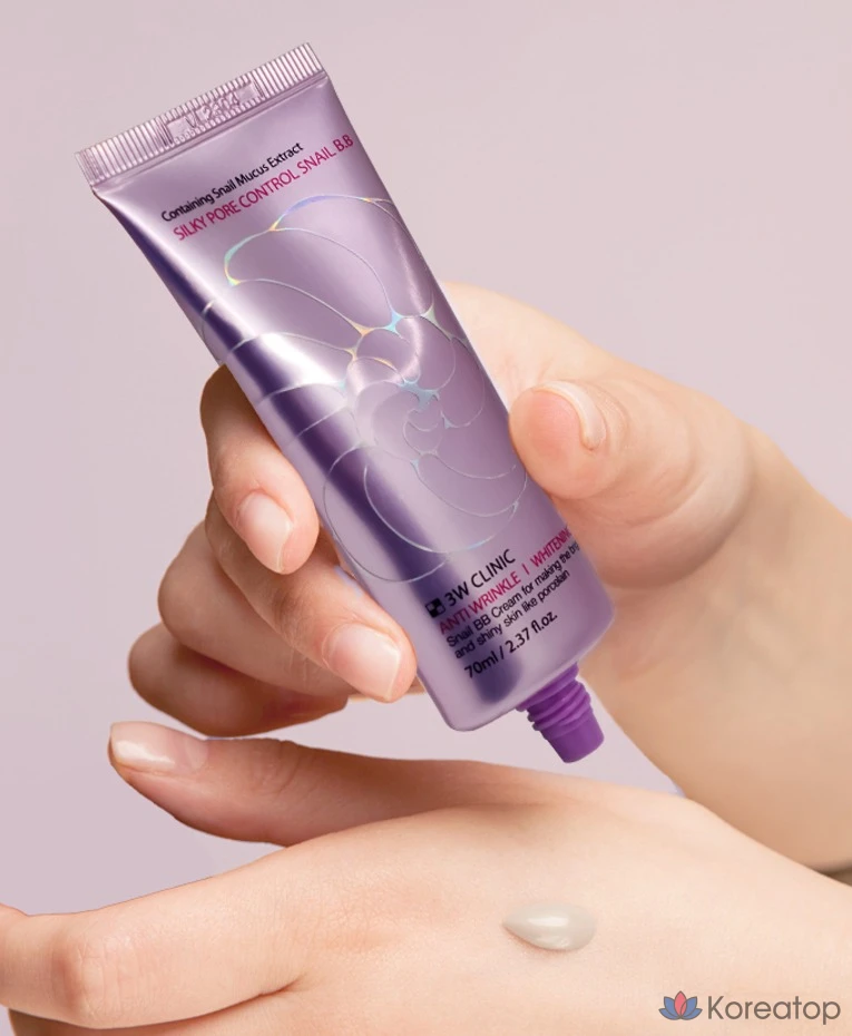 Тональный крем 3W Clinic Silky Pore Control Snail BB Cream, 70 мл, 1 шт.