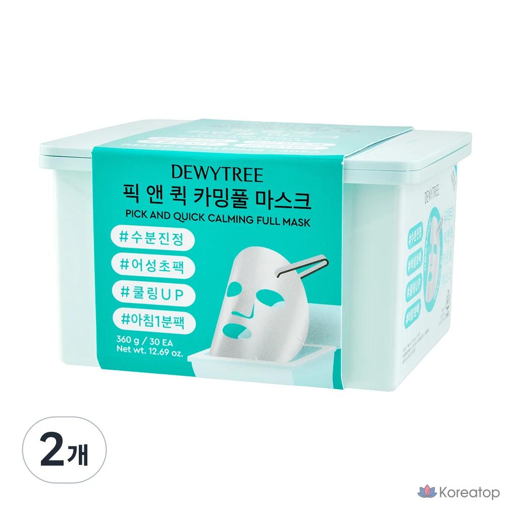 Тканевая маска для лица Dewytree Pick and Quick Calming Full Mask, 60 шт.
