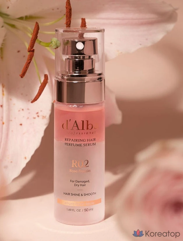 Сыворотка для волос d'Alba Professional Repairing Hair Perfume Serum, аромат Rose Freesia, 50 мл, 1 шт.