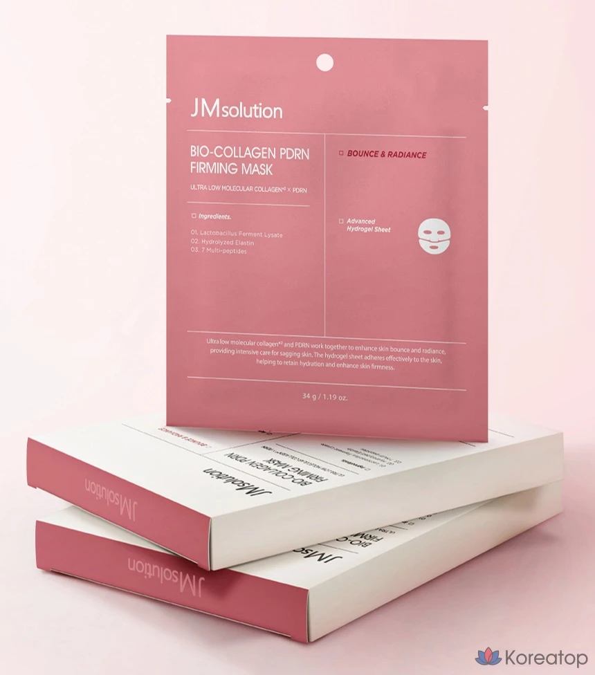 Тканевая маска для лица JM Solution Bio Collagen PDRN Firming Mask, 34 г, 24 шт., фото 5