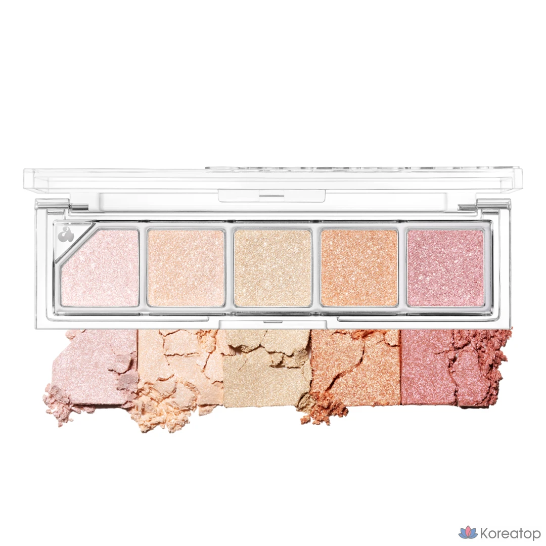 Палитра для лица Unleashia Mood Shower Face Palette, оттенок No.100 Ballerina Shower, 1 шт.