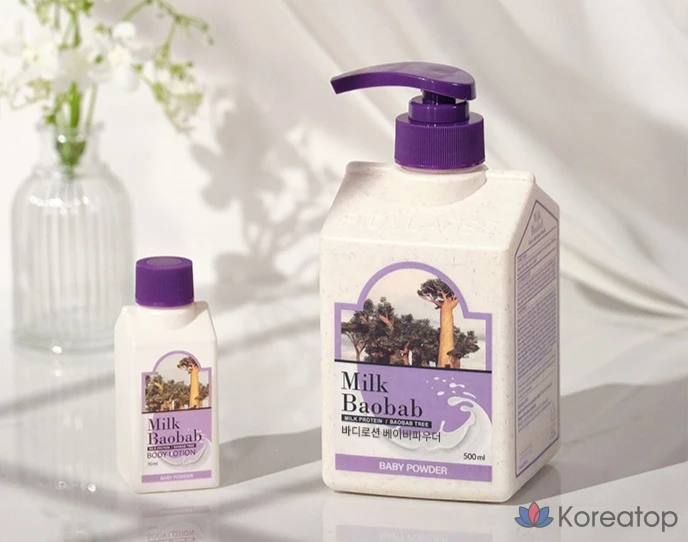 Лосьон для тела Milk Baobab Body Lotion, аромат Baby Powder, 500 мл, 1 шт., фото 2