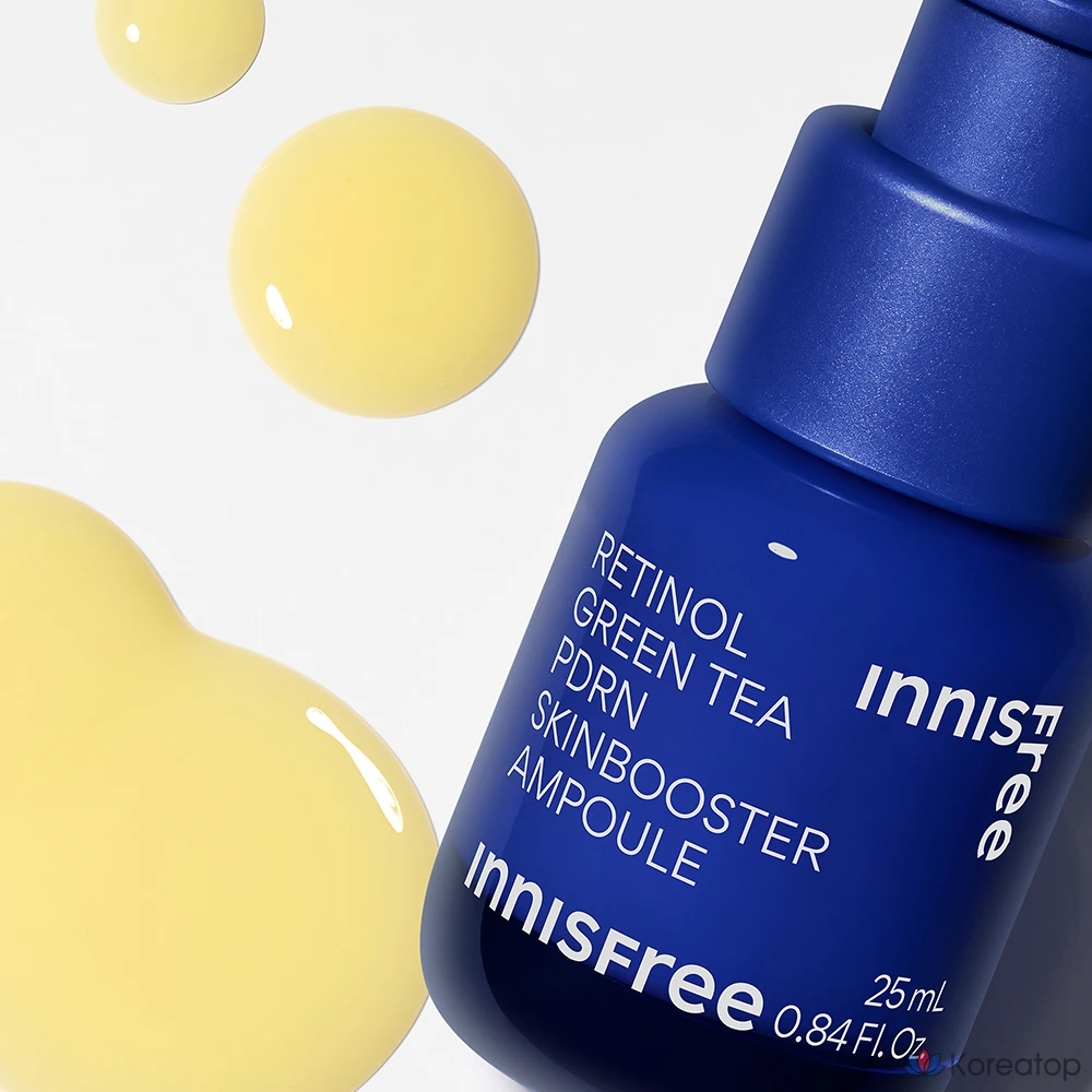 Ампульная сыворотка Innisfree Retinol Green Tea PDRN Skin Booster Ampoule, 25 мл, 1 шт.