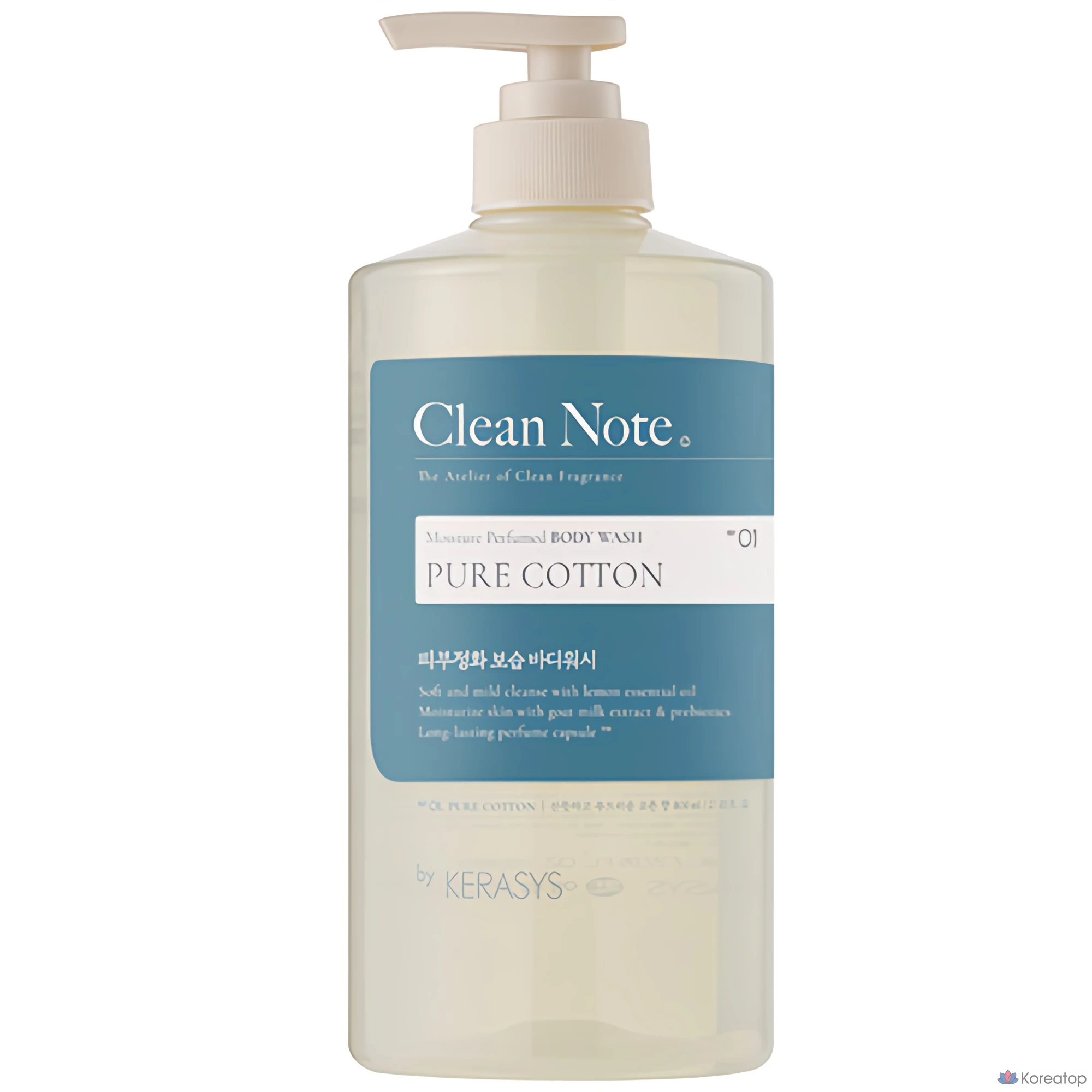Гель для душа Kerasys Clean Note Body Wash Pure Cotton, 800 мл, 1 шт.