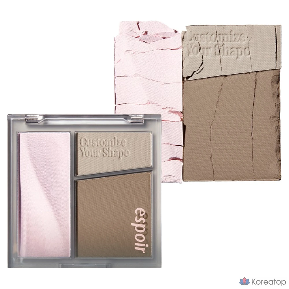 Палетка для контуринга Espoir Tone Pairing Contour Palette, оттенок 2 Cool Gray, 10 г, 1 шт.
