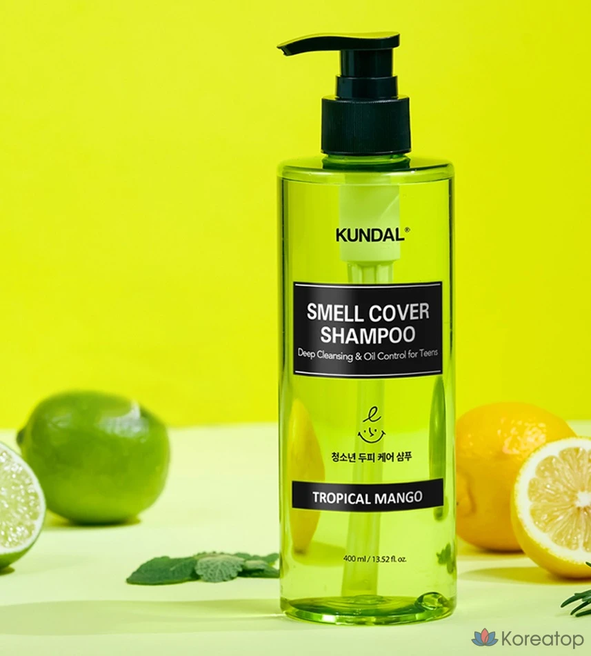 Шампунь Kundal All Day Smellcover Teenage Shampoo Tropical Mango, 1 л, 1 шт., фото 8