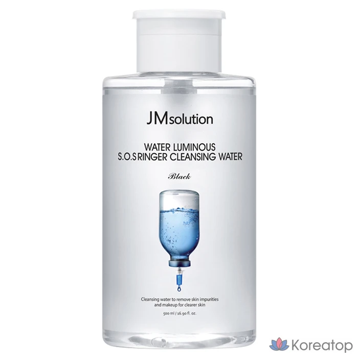 Гидрофильное масло JM Solution Water Glow SOS Ringer Cleansing Water Black, 500 мл, 1 шт.