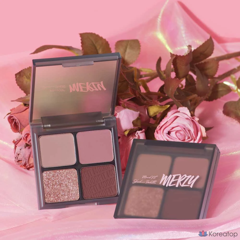 Тени для век MERZY Mood Fit Shadow Palette, оттенок S1 Amusing Rose, 1 шт., фото 3