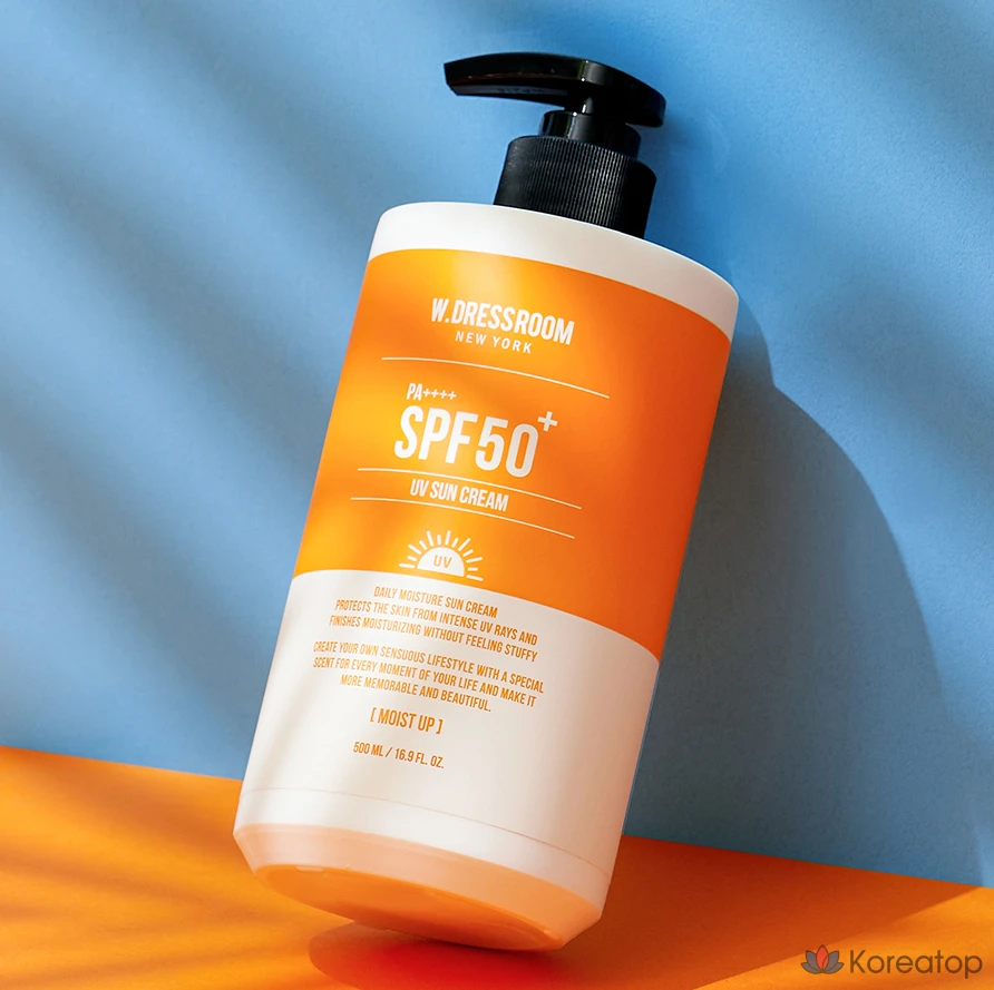 Солнцезащитный крем W.Dressroom Moisturizing Sun Cream SPF50+ PA++++, 500 мл, 1 шт., фото 4