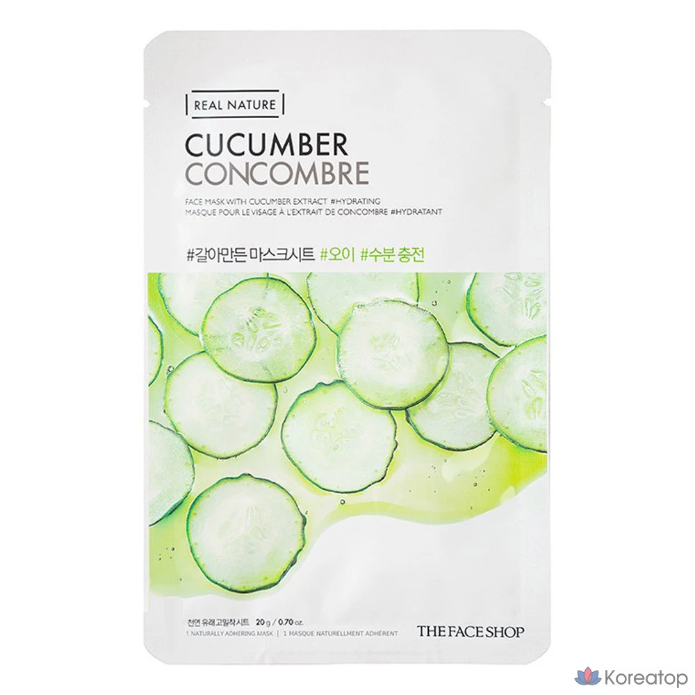 Тканевая маска для лица The Face Shop Real Nature Mask Sheet Cucumber, 1 шт.