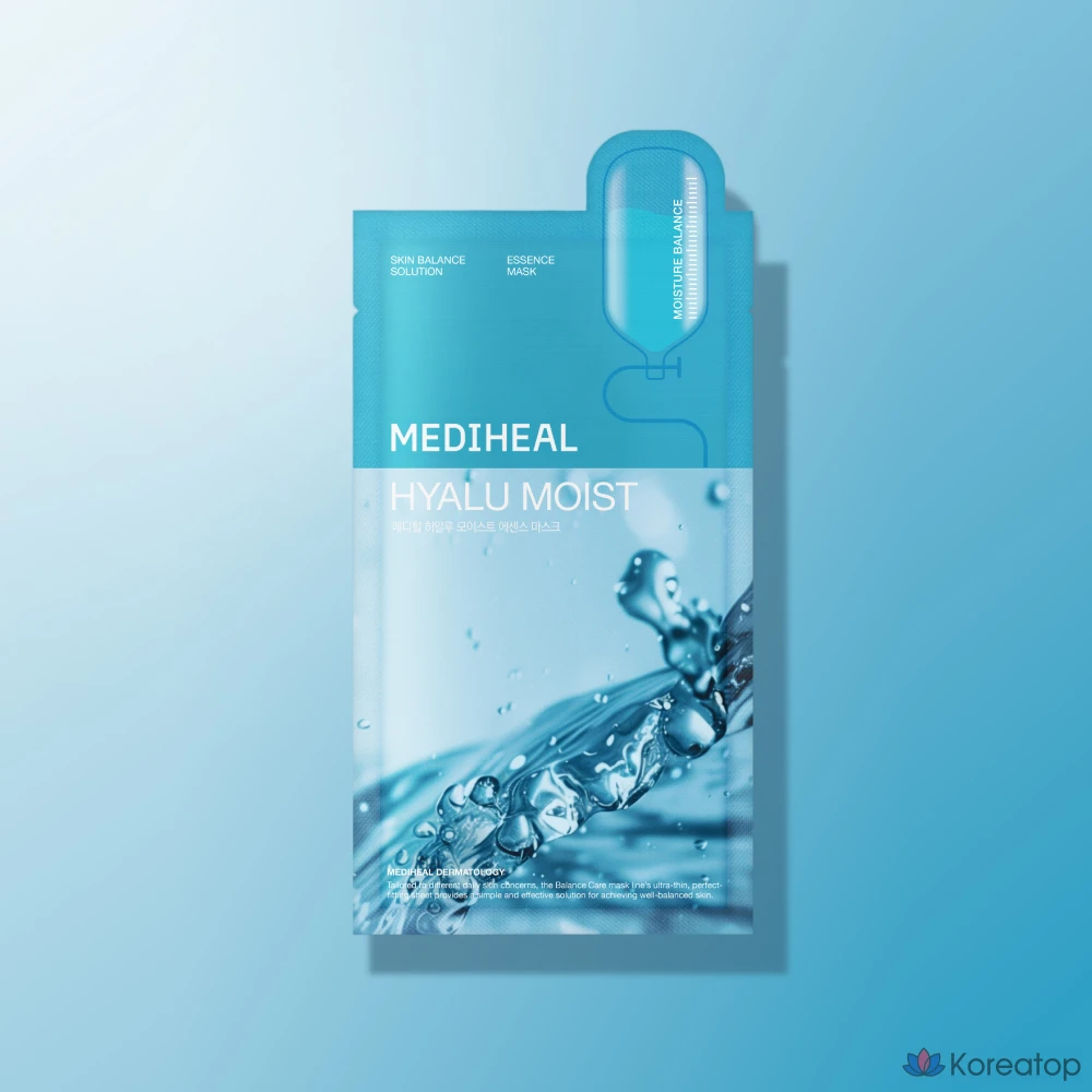Тканевая маска для лица MEDIHEAL Hyalu Moist Essence Mask, 20 мл, 60 шт., фото 2
