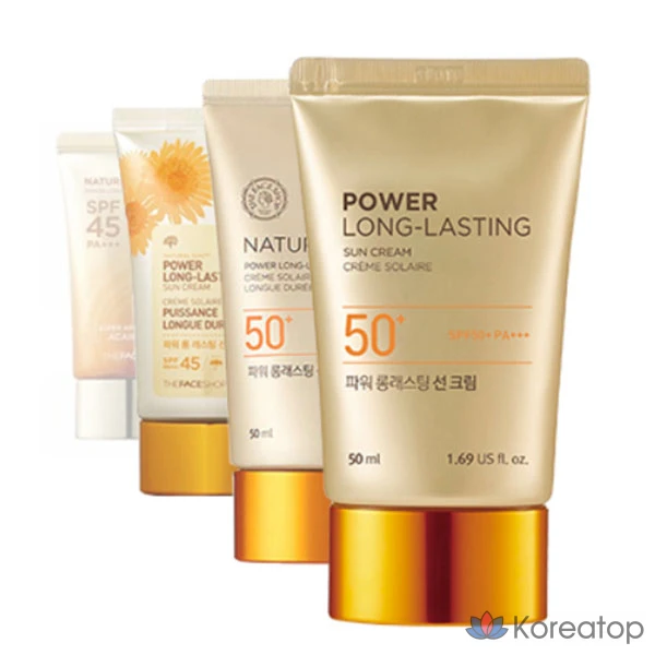 Солнцезащитный крем The Face Shop Natural Eco Power Long Lasting Sun Cream SPF50+ PA+++, 50 мл, 1 шт.