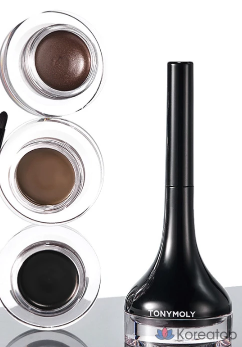 Гель-подводка для глаз Tony Moly Back Gel Eyeliner Long Brush, оттенок 2 Brown, 1 шт.