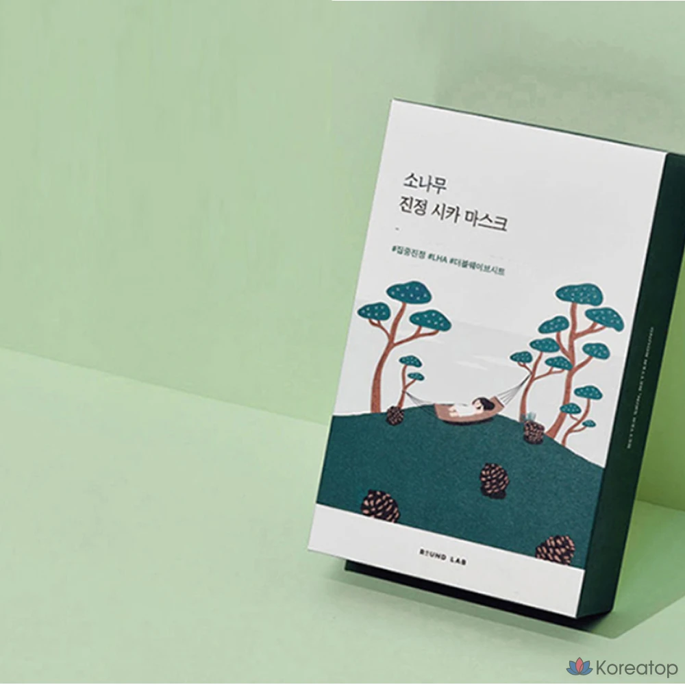 Тканевая маска для лица Round Lab Pine Tree Calming Cica Mask, 10 шт.