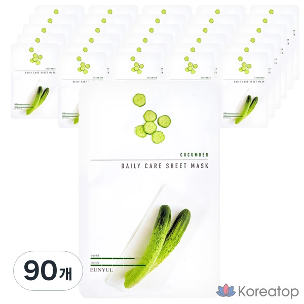 Тканевая маска для лица Eunyul Cucumber Daily Care Sheet Mask, 90 шт.