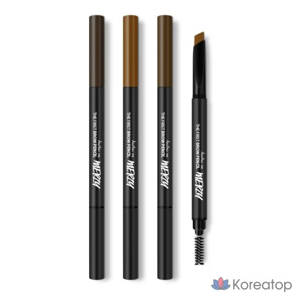 Карандаш для бровей MERZY The First Brow Pencil, оттенок Pecan Brown, 0.3 г, 1 шт.
