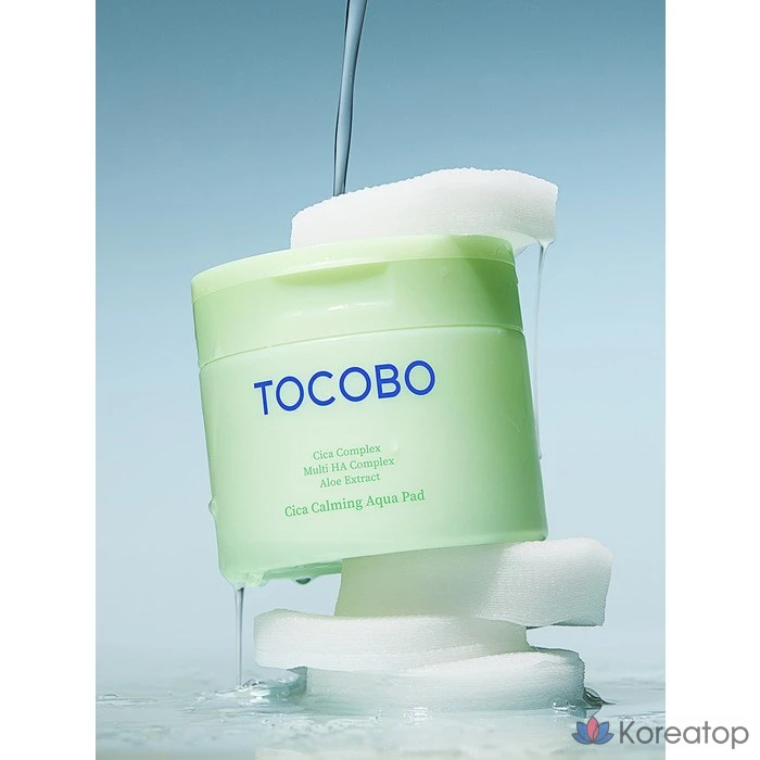 Пэды для лица Tocobo Cica Calming Aqua Pad, 160 мл, 60 шт.