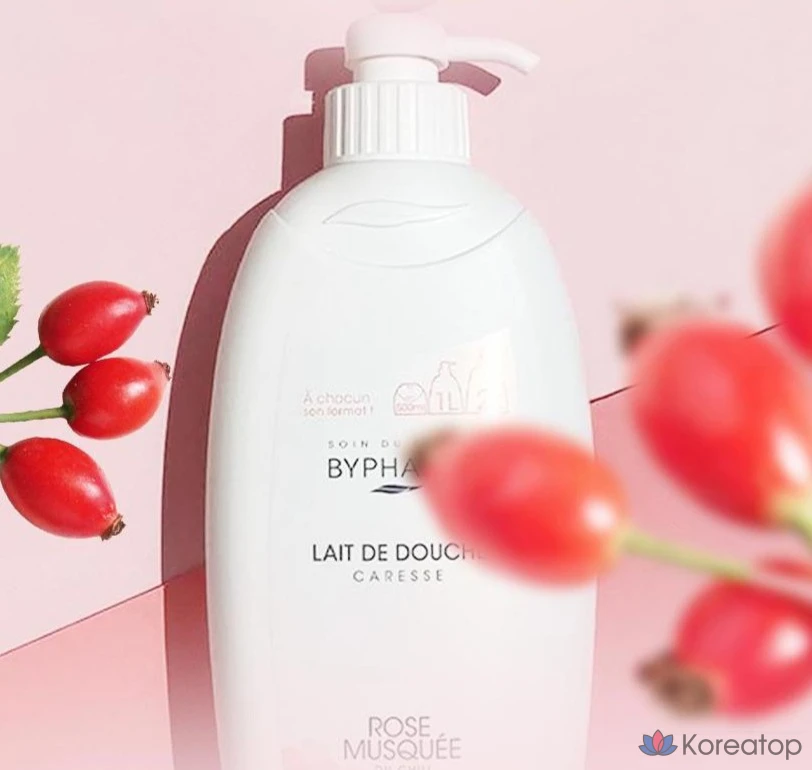Гидрофильное очищающее средство для тела Byphasse Body Wash Rosehip, 1 л, 1 шт.