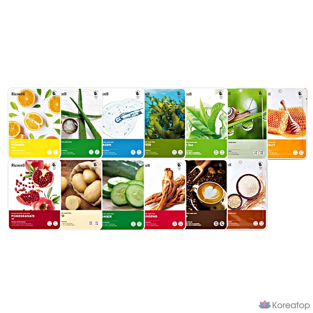 Тканевая маска для лица Ricocell Nature Recovery Daily Mask, 10 шт.