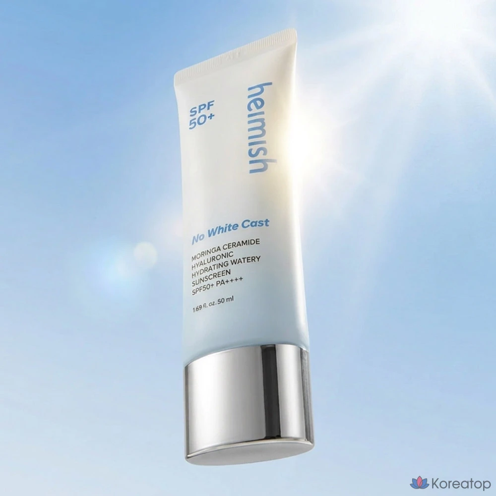 Солнцезащитный крем Heimish Moringa Ceramide Hyaluronic Acid Hydrating Watery Sunscreen SPF50+ PA++++, 50 мл, 1 шт.