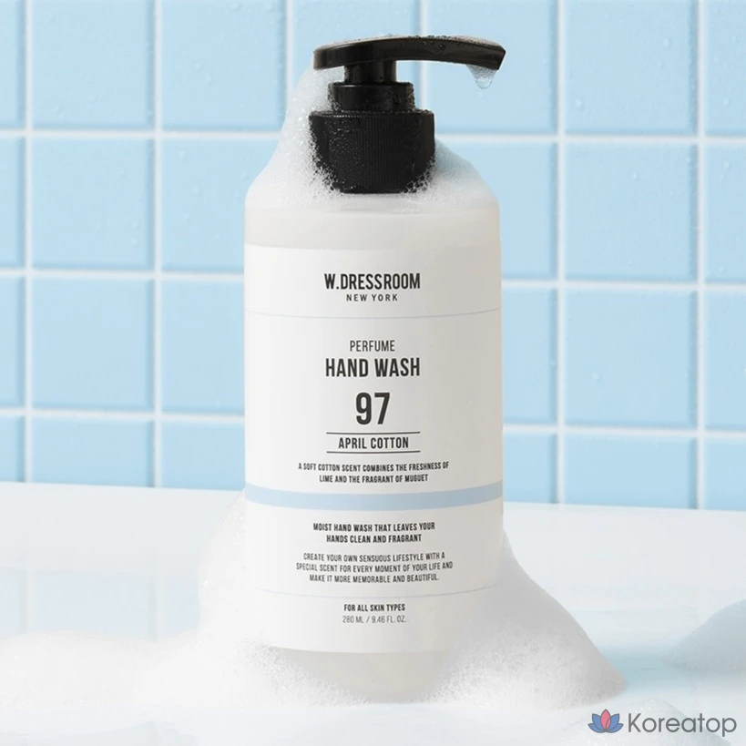 Гель для мытья рук W.Dressroom Perfume Hand Wash, аромат April Cotton, 280 мл, 1 шт.