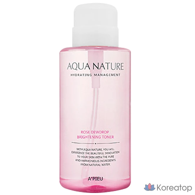 Тонер A'Pieu Aqua Nature Rose Dewdrop Brightening, 500 мл, 1 шт.