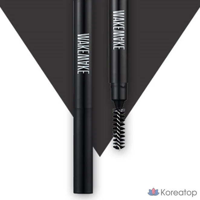 Карандаш для бровей WAKEMAKE Powder Jet Dual Brow, оттенок 05 Dark Brown, 0.75 г, 1 шт.