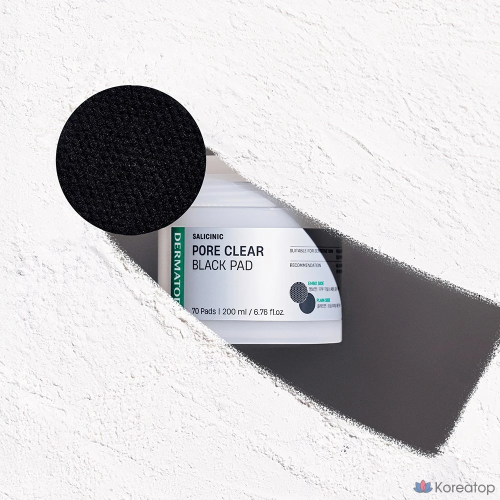 Пэды для лица Dermatory Salicinic Pore Clear Black Pad, 200 мл, 70 шт.
