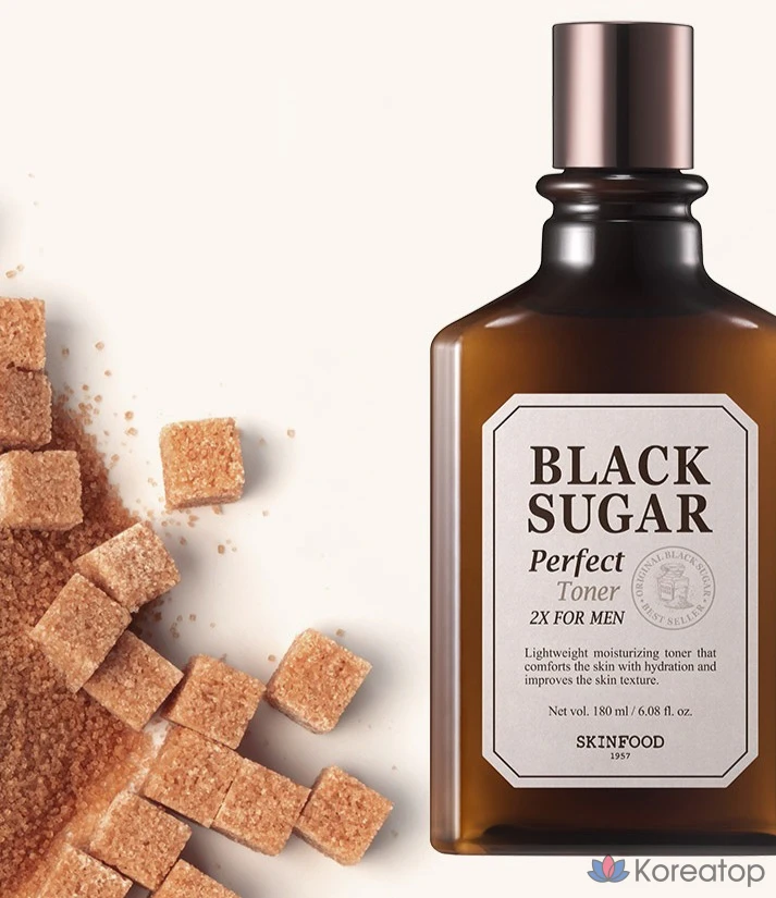 Тонер Skinfood Black Sugar Perfect Toner 2X For Men, 180 мл, 1 шт.