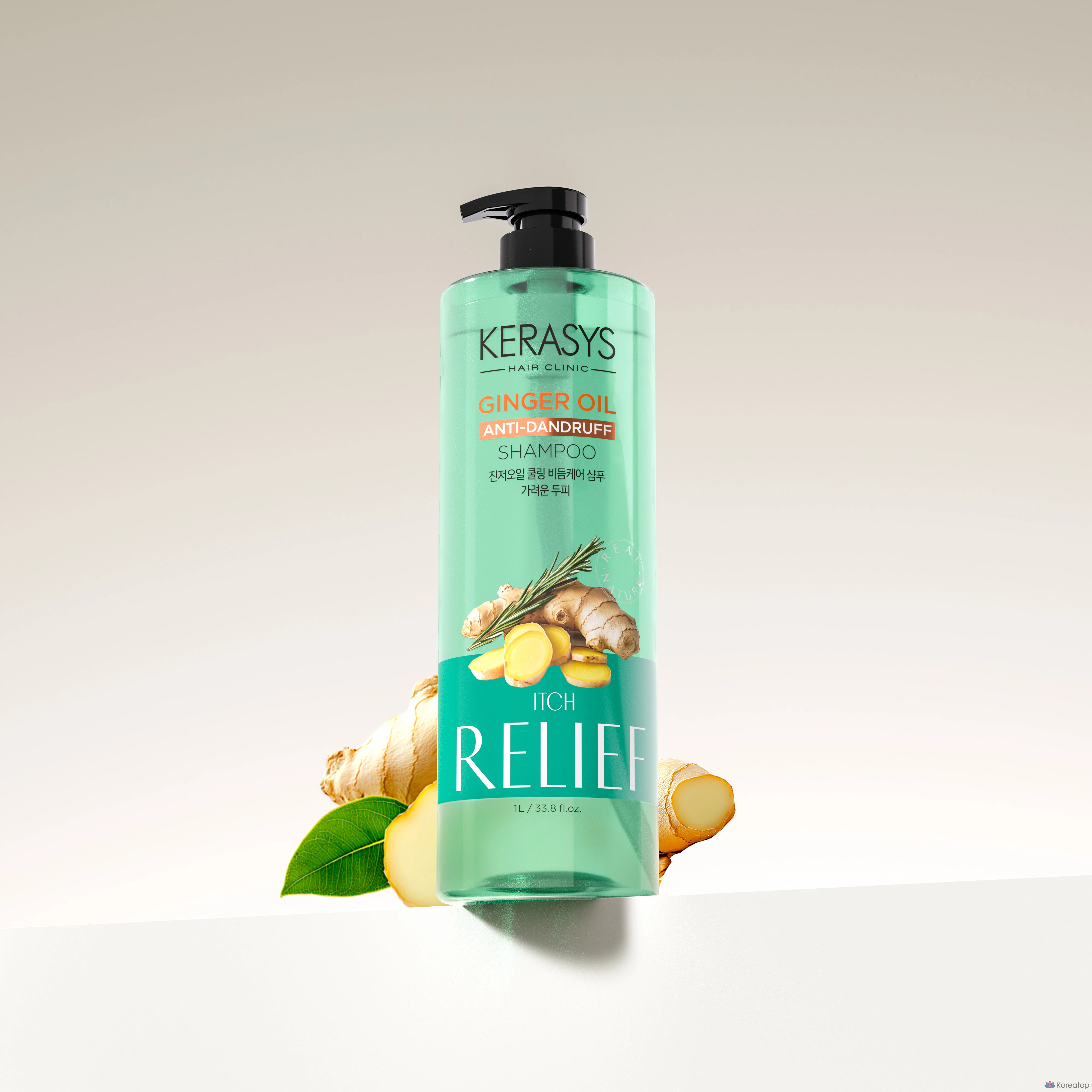 Шампунь KeraSys Ginger Oil Cooling Anti-Dandruff Shampoo Ginger Flower, 1 л, 1 шт.