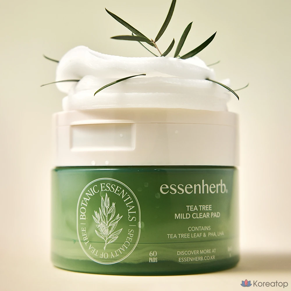 Пэды для лица EssenHerb Tea Tree Mild Clear Pad, 160 г, 60 шт.